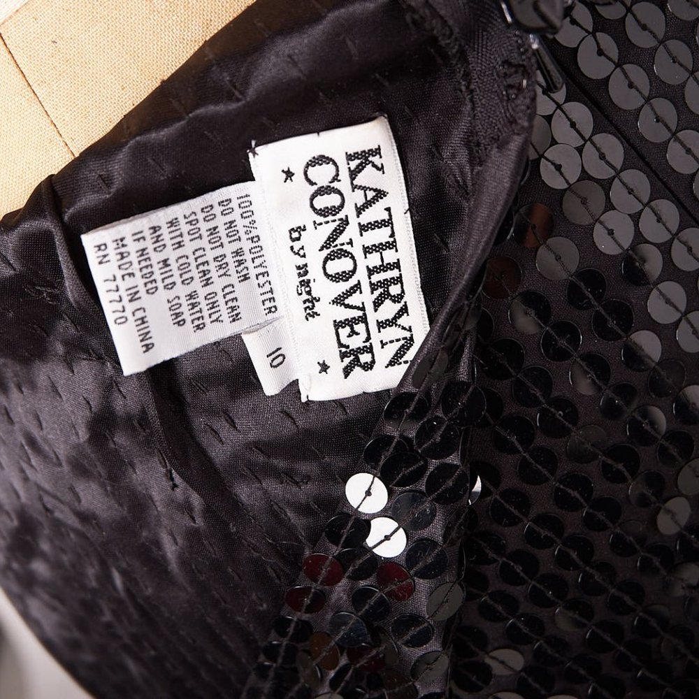 Vintage 1980s Bead Fringe Sequine Dress